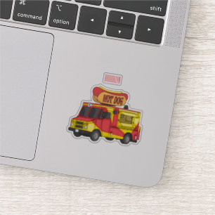 Afbeelding van hotdog-cartoon sticker