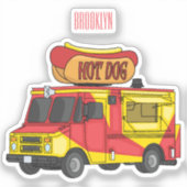 Afbeelding van hotdog-cartoon sticker (Voorkant)