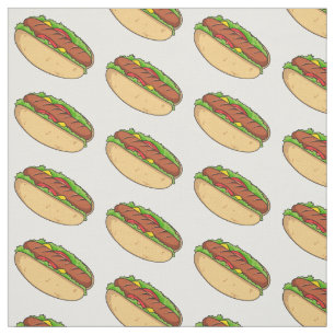 Afbeelding van hotdog cartoon stof