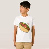 Afbeelding van hotdog cartoon t-shirt (Voorkant volledig)