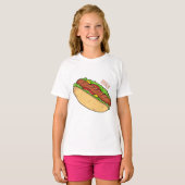Afbeelding van hotdog cartoon t-shirt (Voorkant volledig)