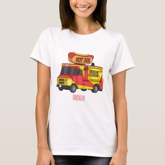 Afbeelding van hotdog-cartoon t-shirt (Voorkant)