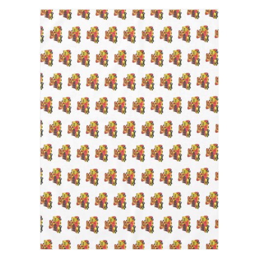 Afbeelding van hotdog-cartoon tafelkleed (Voorkant)