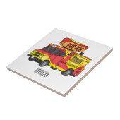 Afbeelding van hotdog-cartoon tegeltje (Zijkant)