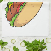 Afbeelding van hotdog cartoon theedoek (Gevouwen)