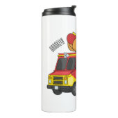 Afbeelding van hotdog-cartoon thermosbeker (Gedraaid links)