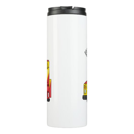 Afbeelding van hotdog-cartoon thermosbeker (Achterkant)