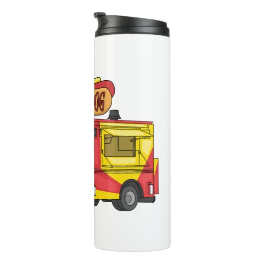 Afbeelding van hotdog-cartoon thermosbeker (Geroteerd rechts)