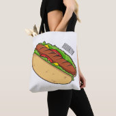 Afbeelding van hotdog cartoon tote bag (Dichtbij)