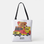 Afbeelding van hotdog-cartoon tote bag (Achterkant)