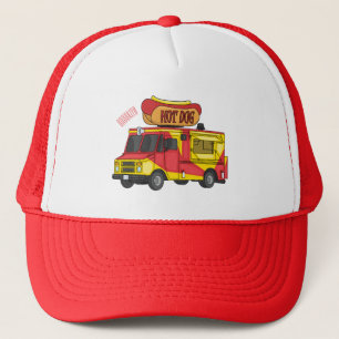 Afbeelding van hotdog-cartoon trucker pet