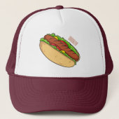 Afbeelding van hotdog cartoon trucker pet (Voorkant)