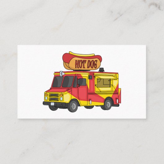 Afbeelding van hotdog-cartoon visitekaartje (Achterkant)
