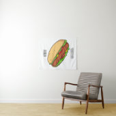 Afbeelding van hotdog cartoon wandkleed (In Situ (horizontaal))