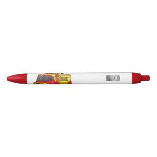 Afbeelding van hotdog-cartoon zwarte inkt pen