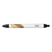 Afbeelding van hotdog cartoon zwarte inkt pen (Voorkant)