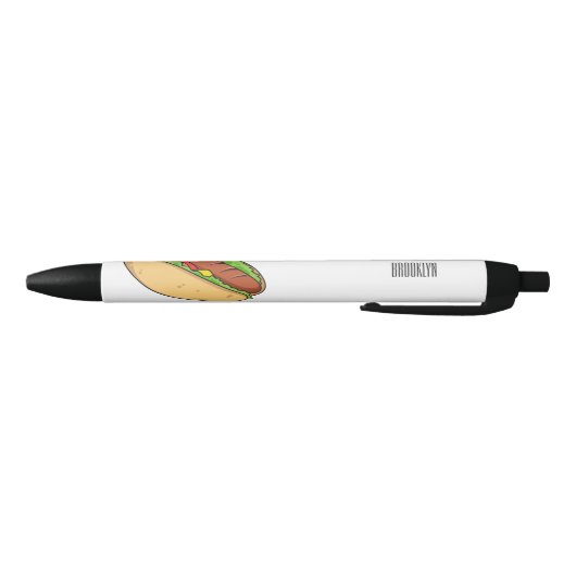 Afbeelding van hotdog cartoon zwarte inkt pen (Bodem)