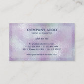 Afbeelding van Iridescent glazen zilver en roze ac Visitekaartje (Achterkant)