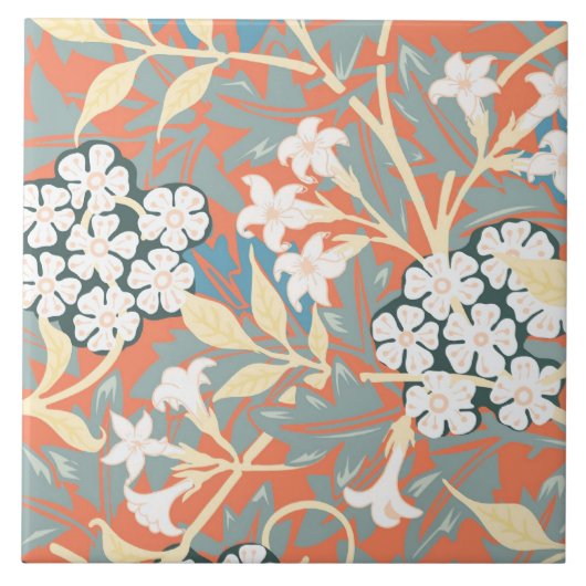  afbeelding van Jasmijnblauw/beige Tegeltje (Voorkant)