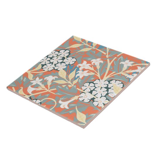 afbeelding van Jasmijnblauw/beige Tegeltje (Zijkant)