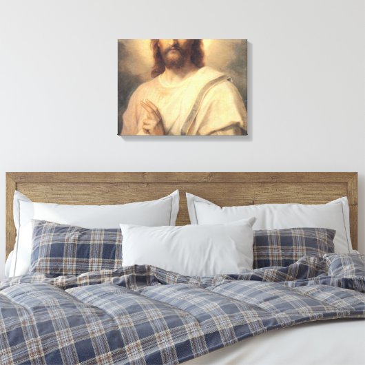 Afbeelding van Jezus Christus door Heinrich Hofman Canvas Afdruk (Insitu (Slaapkamer))