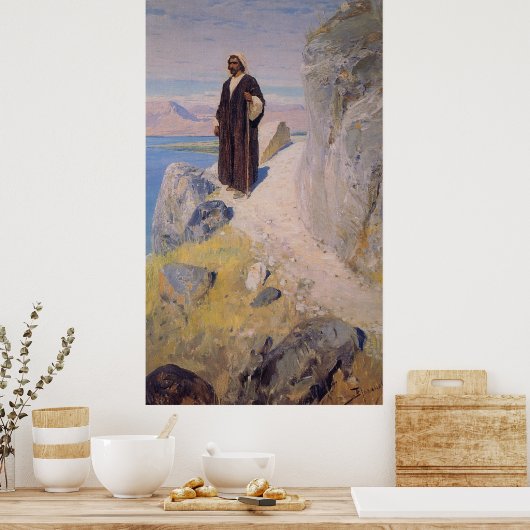 Afbeelding van Jezus die terugkeert naar Galilee Poster (Keuken)