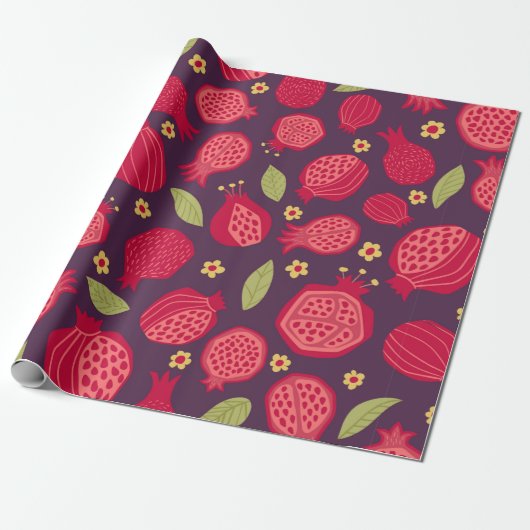  afbeelding van juicy pomegranaten met le cadeaupapier (Uitgerold)