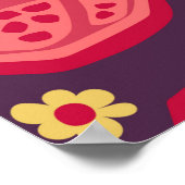  afbeelding van juicy pomegranaten met le poster (Hoek)