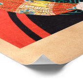 Afbeelding van kabuki acteur over de folderfan Uta Poster (Hoek)