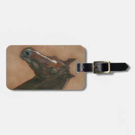 afbeelding van kastanjebruin  bagagelabel