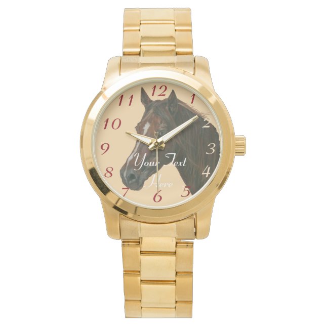 afbeelding van kastanjebruin  horloge (Voorkant)