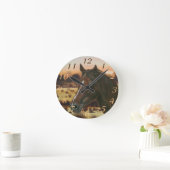 afbeelding van kastanjebruin  ronde klok (Huis)