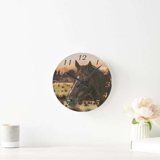 afbeelding van kastanjebruin  ronde klok (Huis)