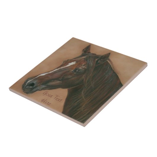 afbeelding van kastanjebruin tegeltje (Zijkant)