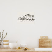  afbeelding van katten poster (Keuken)