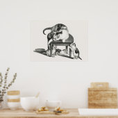  afbeelding van katten poster (Keuken)