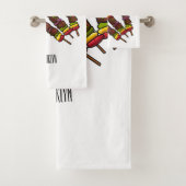 Afbeelding van Kebab of kabob-cartoon Bad Handdoek (Insitu)