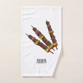 Afbeelding van Kebab of kabob-cartoon Bad Handdoek (Handdoek)