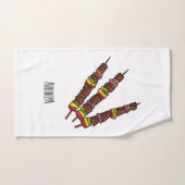Afbeelding van Kebab of kabob-cartoon Bad Handdoek (Handdoek)