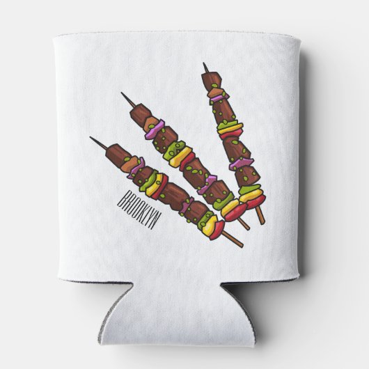 Afbeelding van Kebab of kabob-cartoon Blikjeskoeler (Achterkant)