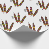 Afbeelding van Kebab of kabob-cartoon Cadeaupapier (Hoek)