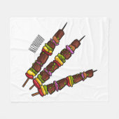 Afbeelding van Kebab of kabob-cartoon Fleece Deken (Voorkant (Horizontaal))