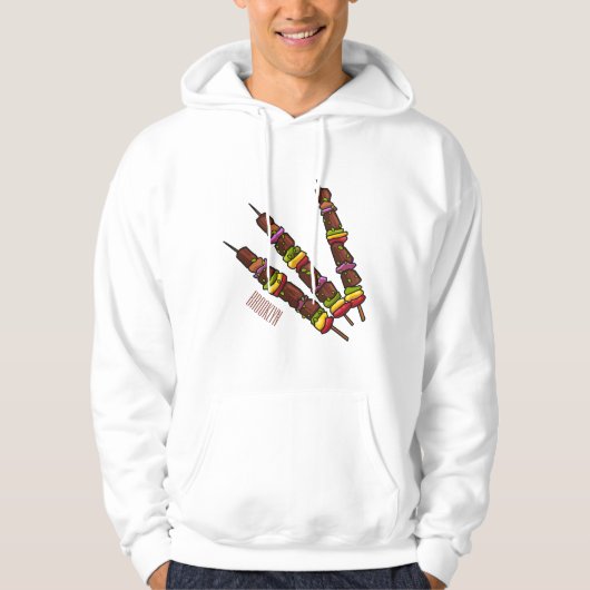 Afbeelding van Kebab of kabob-cartoon Hoodie (Voorkant)