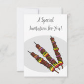 Afbeelding van Kebab of kabob-cartoon Kaart (Achterkant)