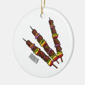 Afbeelding van Kebab of kabob-cartoon Keramisch Ornament (Links)
