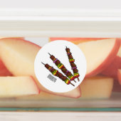 Afbeelding van Kebab of kabob-cartoon Labels (Aangebracht)