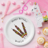 Afbeelding van Kebab of kabob-cartoon Papieren Bordje (Feest)