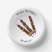 Afbeelding van Kebab of kabob-cartoon Papieren Kommen (Voorkant)