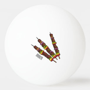 Afbeelding van Kebab of kabob-cartoon Pingpongbal