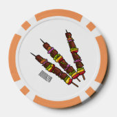 Afbeelding van Kebab of kabob-cartoon Poker Chips (Achterkant)